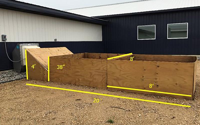 A horizontal bed biofilter diagram. Contact SDSU Extension for more information.