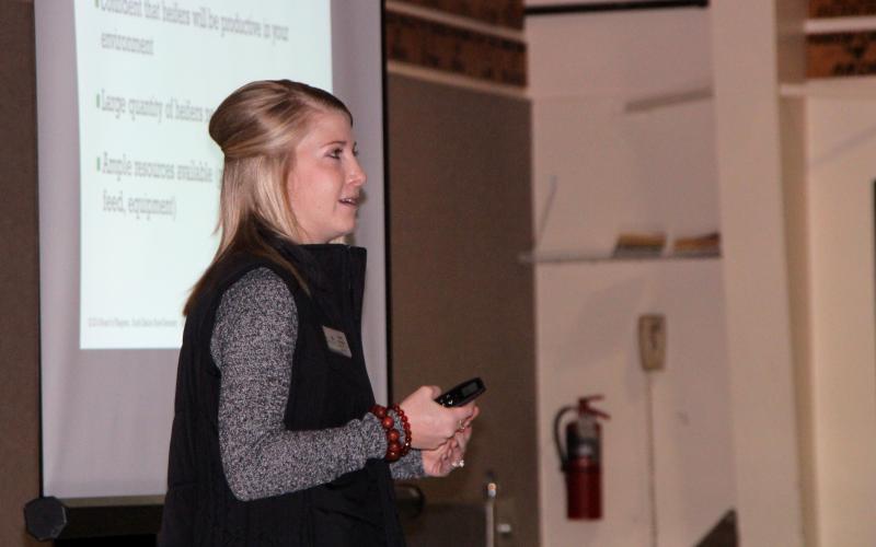 taylor grussing giving a presentation