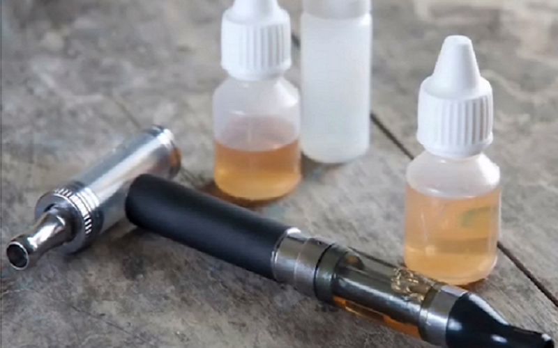 e-cigarette kit with bottles of vaping liquid. Courtesy: U.S. Department of Defense