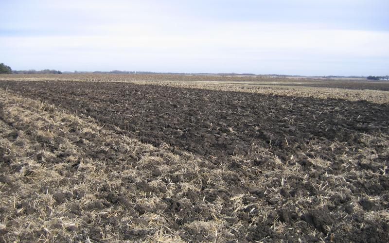 a bare, freshly tilled field awaiting planting.