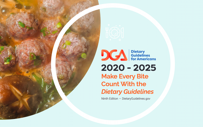 Cover page of the USDA publication, Dietary Guidelines for Americans, 2020-2025.