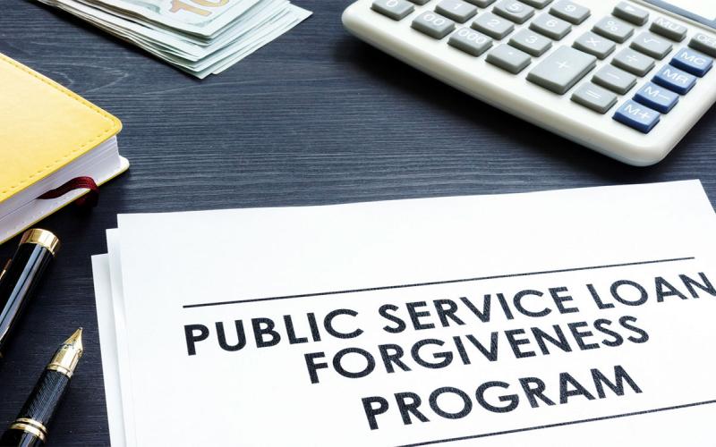 Public service loan forgiveness program paperwork.