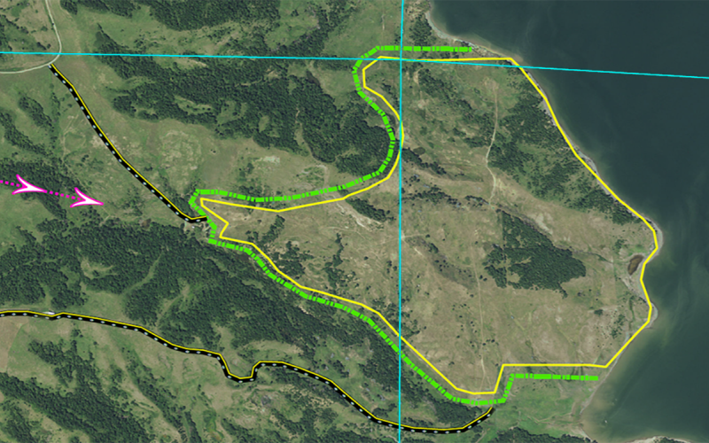 Satellite image of a well-planned prescribed burn unit.