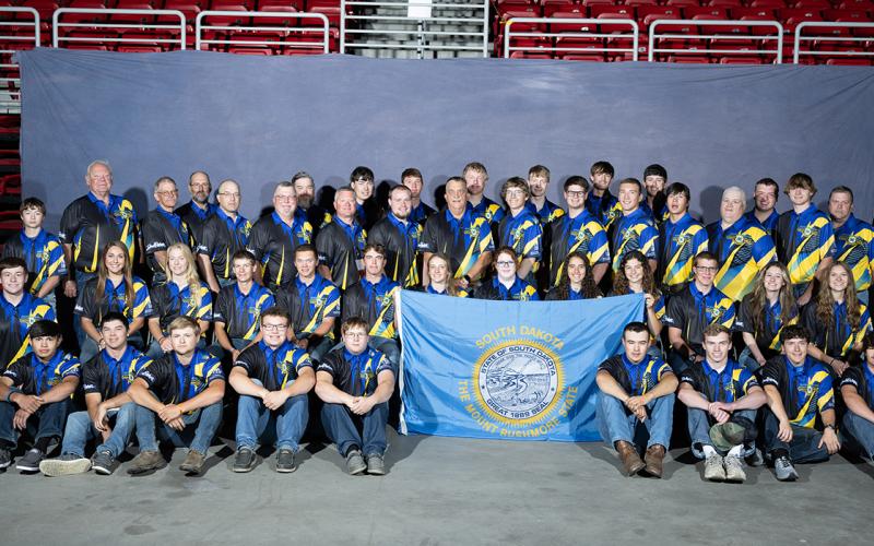 Group photo of 2023 South Dakota 4-H National Shooting Sports Team.