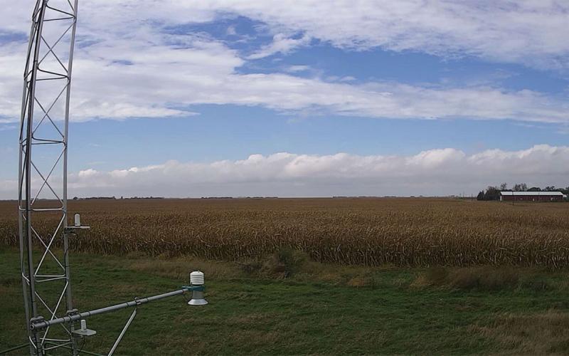 Webcam view of the Groton mesonet station.