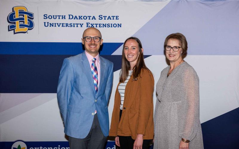 Nutrition and Health Specialist Geb Bastian and Nutrition Field Specialist Anna Tvedt received a Multi-Disciplinary Program Seed Grant from SDSU Extension Director Karla Trautman