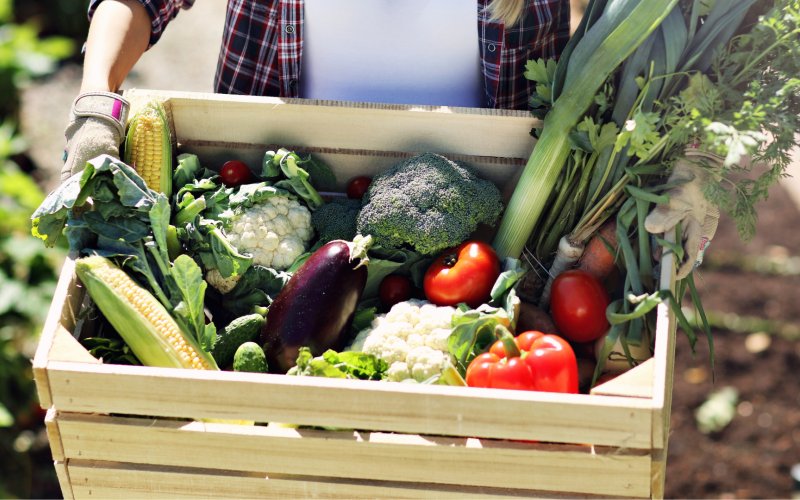 Box of vegetables