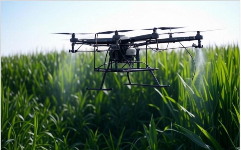 Multi-rotor drone used for spray, spread and seeding