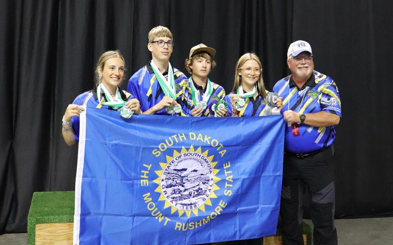 Group photo of the 2025 South Dakota 4-H National Shooting Sports 22 Rifle Team.