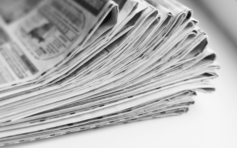 Stack of newspapers