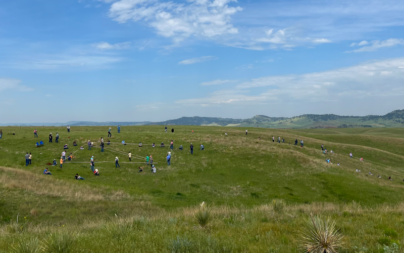 Group of youth competing in a Rangeland and Soil Judging contest